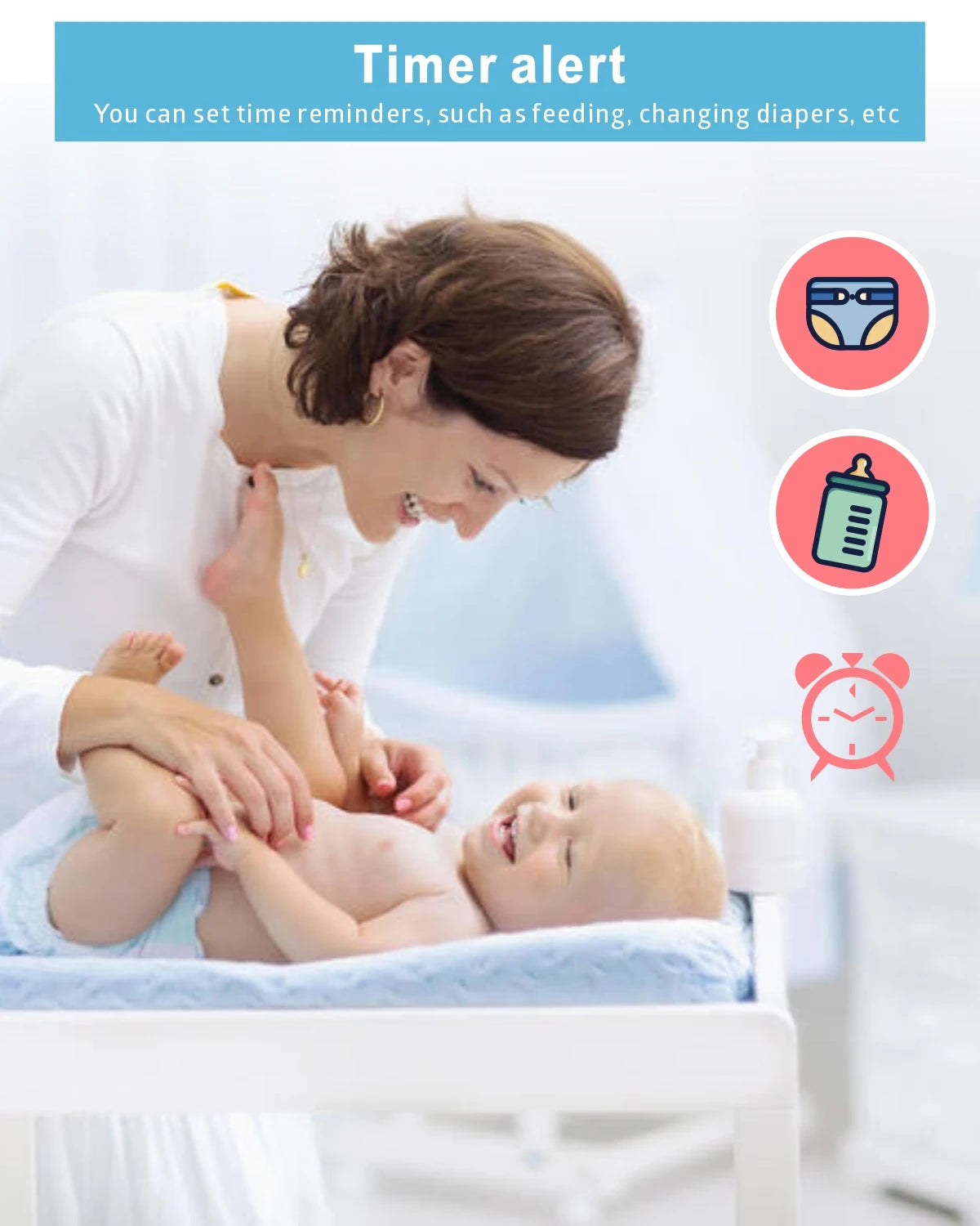 New Baby Monitor Two camera 4.3Inch Wireless With PTZ Camera High Security Camera Night Vision Temperature Monitoring Baby