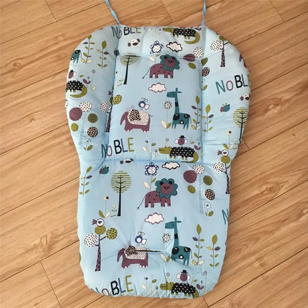 Print Universal Chair Pad Cart Mat Baby Warmer Liner Mat Cotton Stroller Cushion Cotton Mat Stroller Mat Stroller Accessories