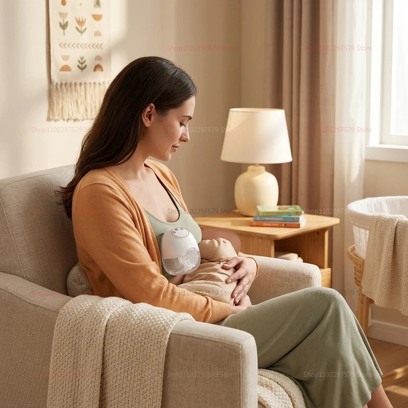1PCS Wearable Electric Breast Pump Hand Free Low Noise Portable Breast Milk Collector Anti Backflow Comfort Breast Pump BPA-free