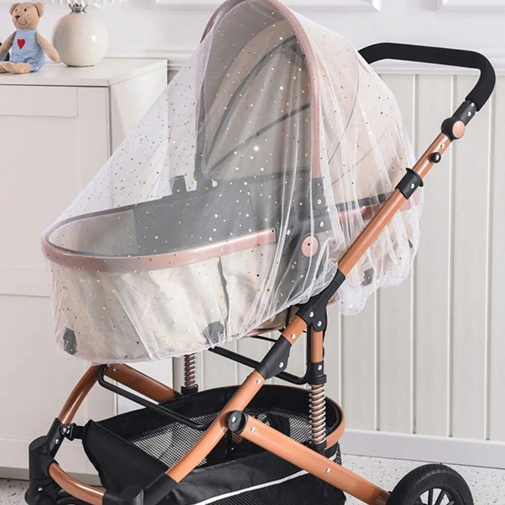 Star Pattern Anti-mosquito Gauze Pram Net Stroller Accessory Baby Sunshade Mosquito Net Baby Stroller Mosquito Curtain