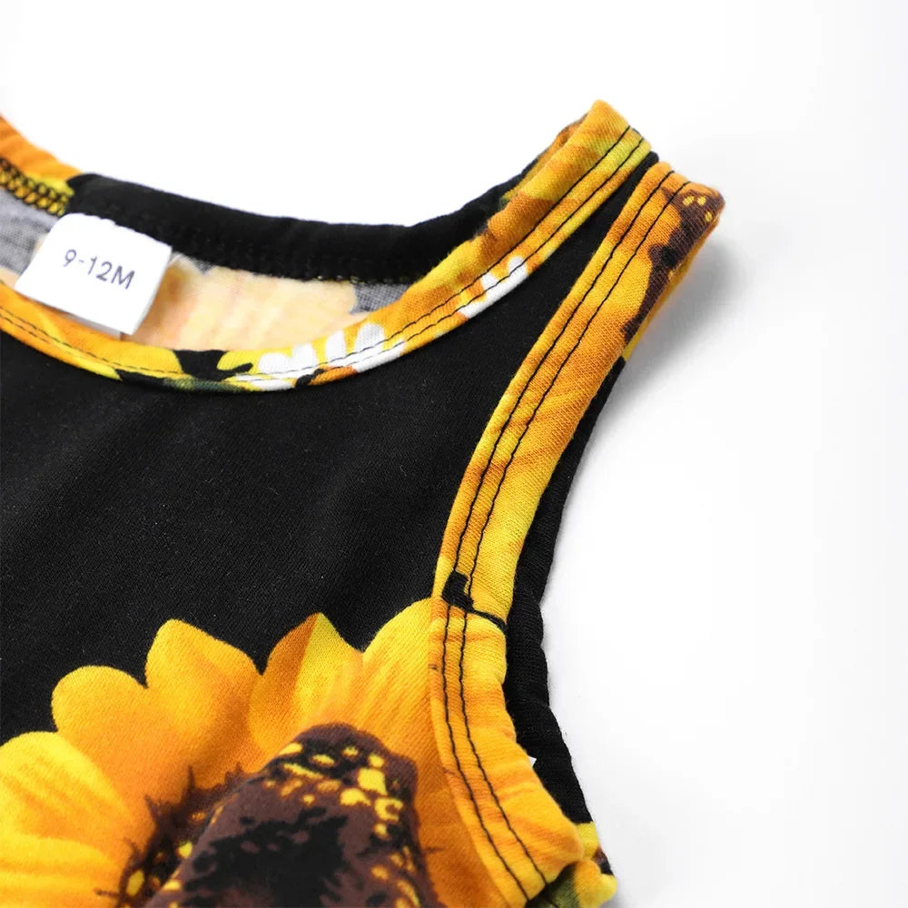 Summer Family Matching Outfits Women Jumpsuit Beach Girls Dresses Vestidos Baby Romper Mother Daughter Dress Children's Clothing