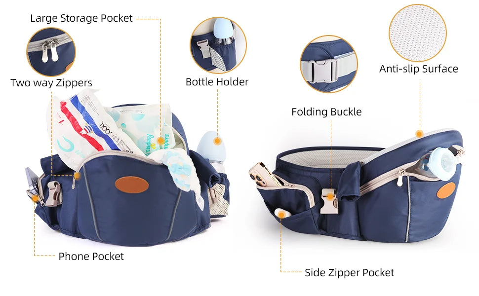 Ergonomic Baby Carrier Portable Infant Kid Hip Seat Waist Stool Sling Front Facing Kangaroo Baby Wrap Carrier For Baby Gear