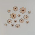 14Pcs/Set Nordic Style Wooden Round Daisy Home Background Wall Decoration Wooden Wall Stickers Holiday Decoration Wall Crafts Home Room Wooden Balloon Wall Stickers Homestay Coffee Bar Decorative Wall Decor