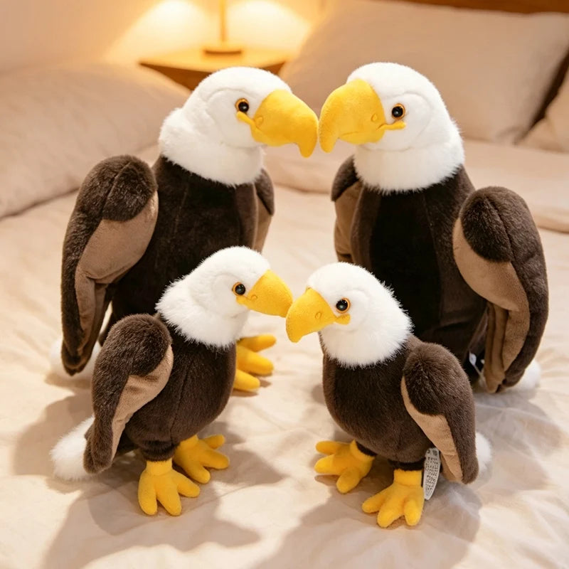 Lifelike American Eagle Owl Plush Toys Soft Stuffed Animals RealLife Bird Dolls Home Decor for Kids Children Boys Birthday Gifts
