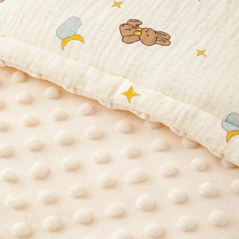 Baby Pillow 0-12 Months Baby Bean Velvet Pillow Cushion Four Seasons General Cotton Gauze Breathable Infant Pillow