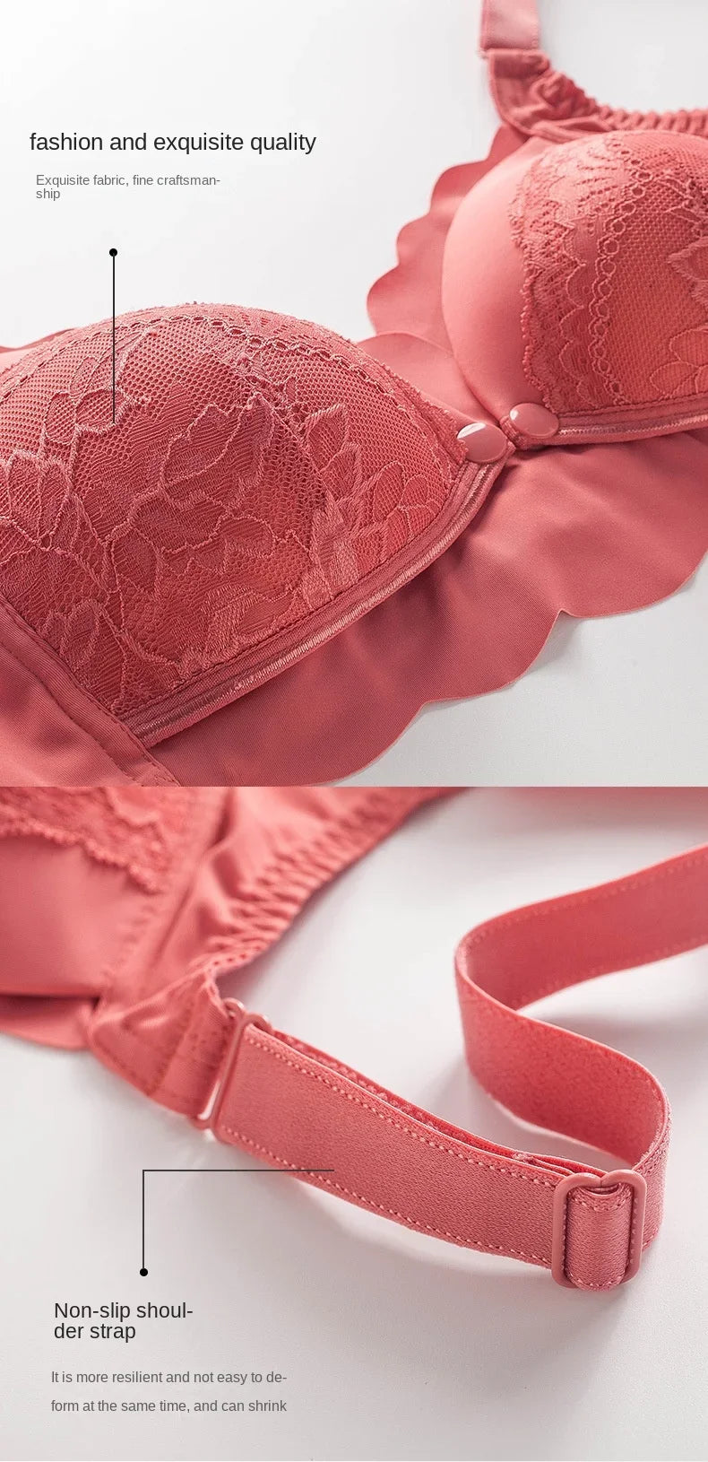 2026 New Maternity Underwear Breastfeeding Gathered Anti-Sagging Pregnancy Pure Cotton Thin Bra Maternity Nursing Lace Bras