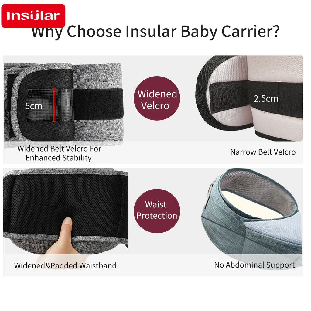 Fashion Baby Waist For 0-2Y Stool Front Hold Type Kids Carrier Widened Single Stool Infant Belt Hugging Support Multi-functional