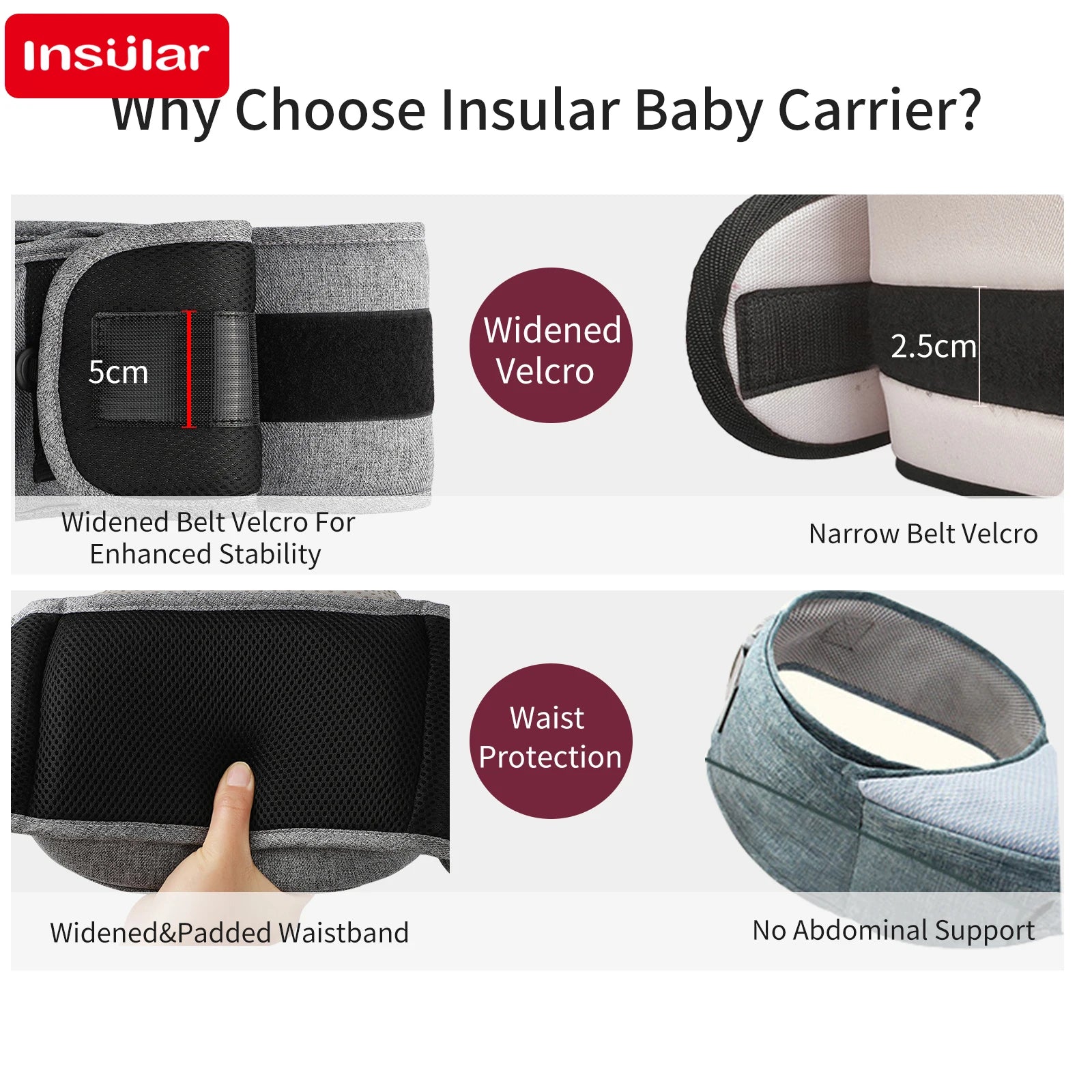 Fashion Baby Waist For 0-2Y Stool Front Hold Type Kids Carrier Widened Single Stool Infant Belt Hugging Support Multi-functional