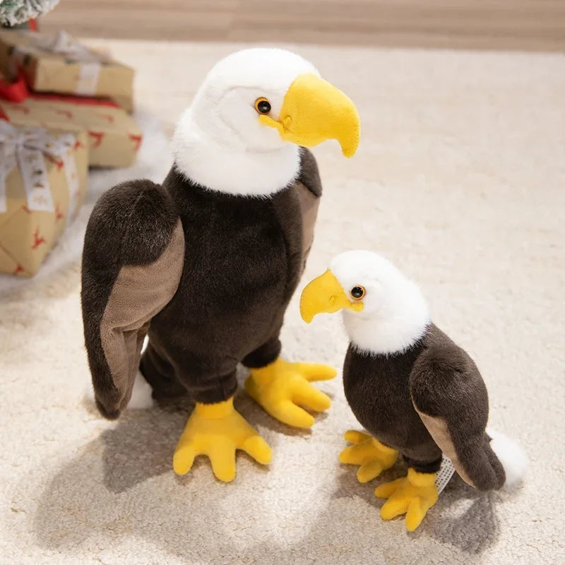 Lifelike American Eagle Owl Plush Toys Soft Stuffed Animals RealLife Bird Dolls Home Decor for Kids Children Boys Birthday Gifts