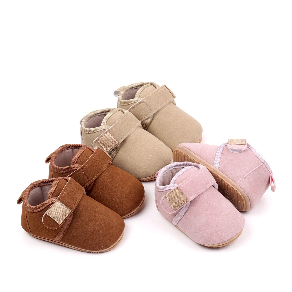 Autumn Solid Color Baby Shoes With Soft Rubber Sole Suitable For Both Boys And Girls Baby-Sized Toddler Walking Shoes