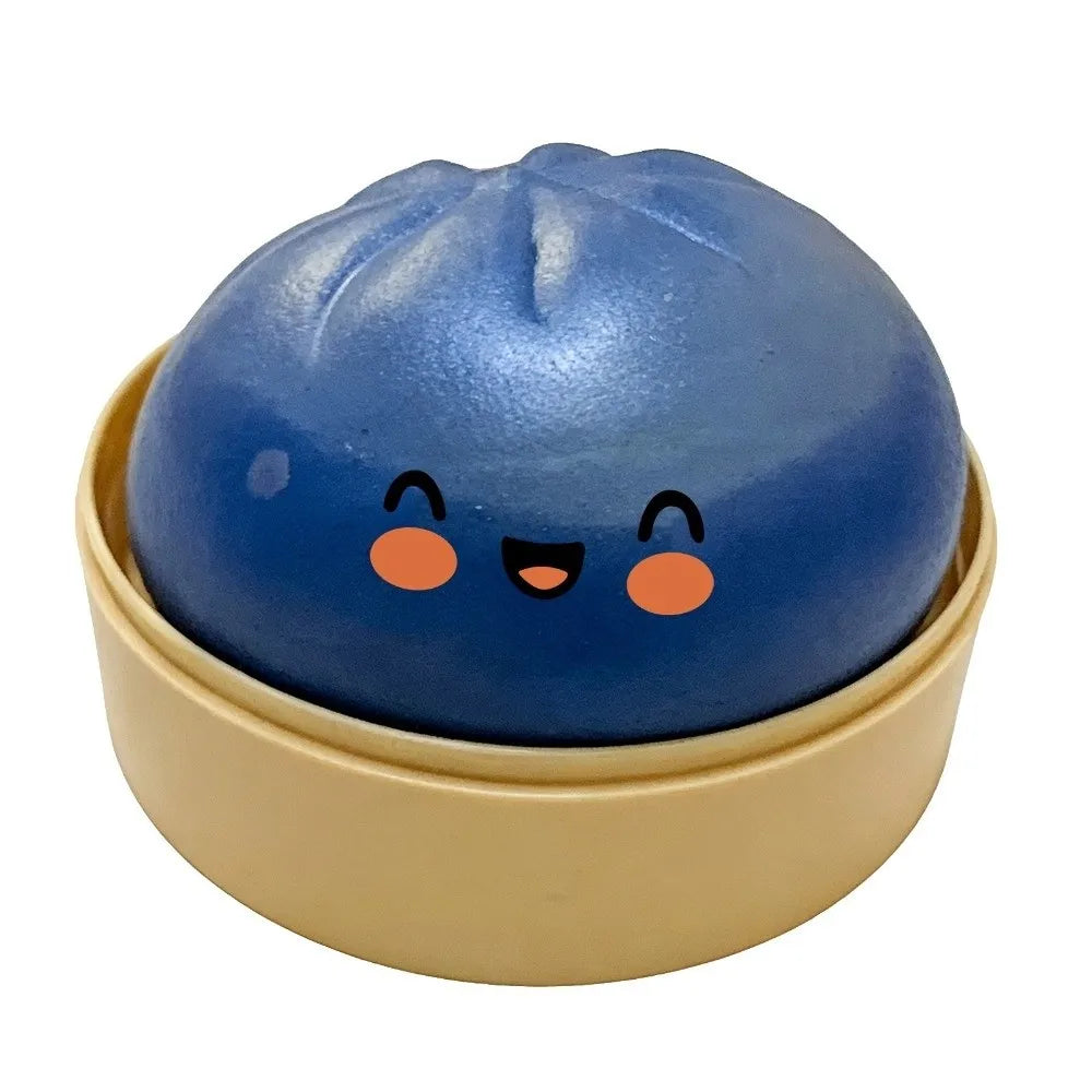 Glitter Dumplings Squishy Toy Soft with Steamer Squishy Toy Slow Resilience Fidget Stress Relief Sensory Ball