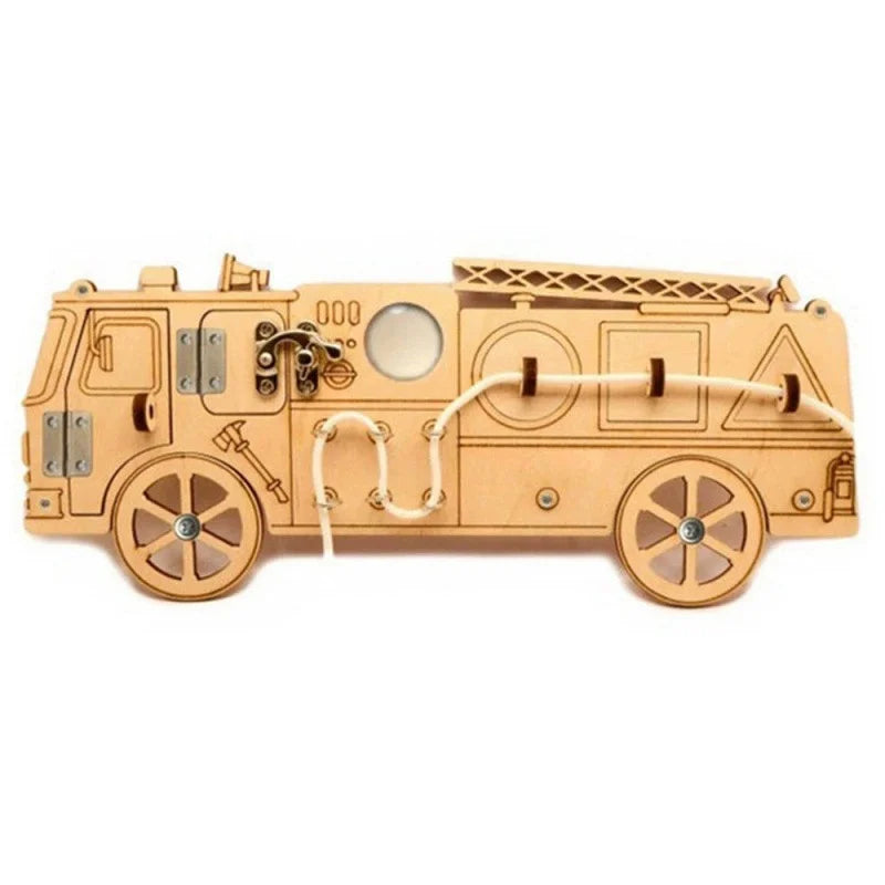 Busy Board Accessories Gear Castle Color Change Card Switch Light Wood Educational Toy for Children