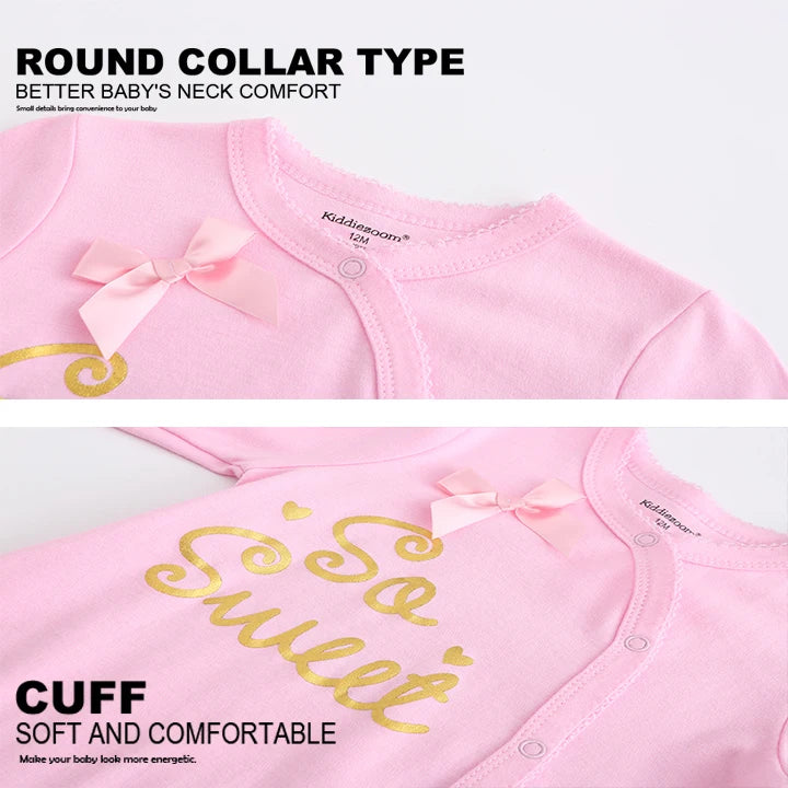 kiddiezoom 3 Pcs/Lot Autumn Winter Cartoon Long sleeve Baby Boy Girl Romper 100%Cotton Soft Newborn Clothing
