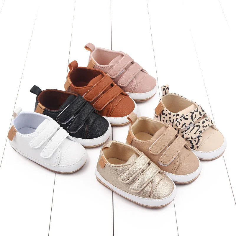 2025 New Fashion Baby Casual Sneaker Spring and Autumn Soft PU and TPR Sole Anti-slip High Quality Hot Selling for 0-18M