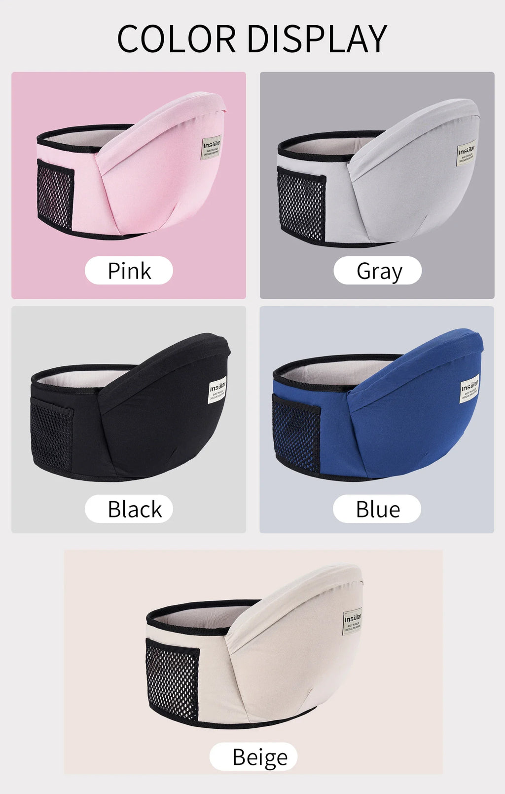 Baby Waist Carrier Baby Sling Multi-functional Kid Carrier Hold Waist Belt Backpack Hipseat Belt Kids Adjustable Infant Hip Seat