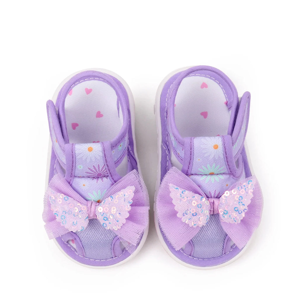 2025 0-2Y Baby Girls Baby Girls First Walking Indoor Outdoor Toddler Shoes With Squeaky Beautiful Design And Soft TPR Sole