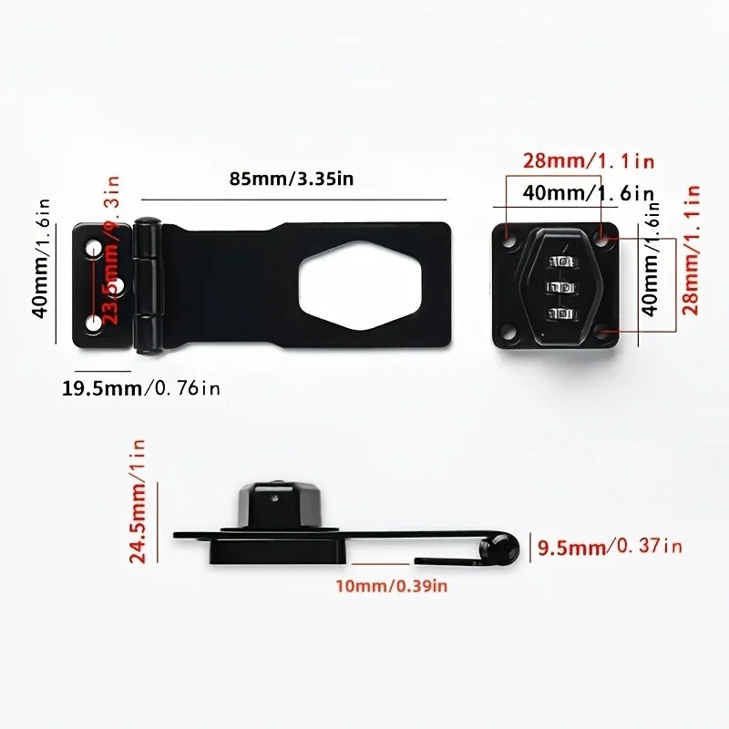 3 Digit Household Security Cabinet Password Locks Keyless Drawer Combination Coded Door Cabinets Home Hardware Zinc Alloy Latch