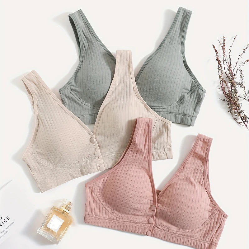 3 PCS Cotton Maternity Nursing Bras Pregnant Breastfeeding Pregnancy Women Underwear Breast Feeding Bra Soutien Allaitement