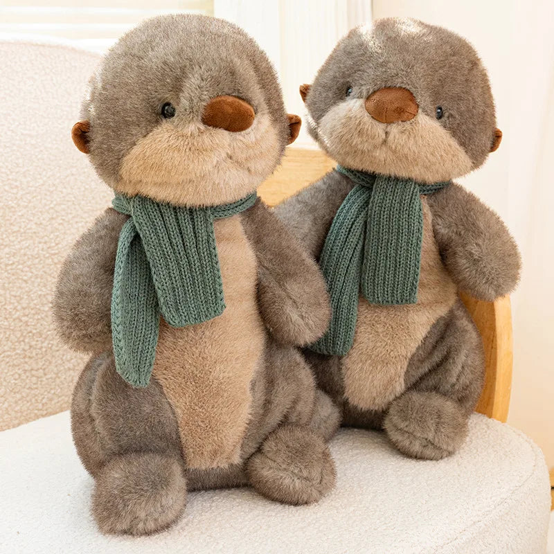 26cm Otter Animal Soft Doll Throw Pillow Funny Simulation Toy for Office And Home Decor Ideal Baby Birthday Or Christmas Gift