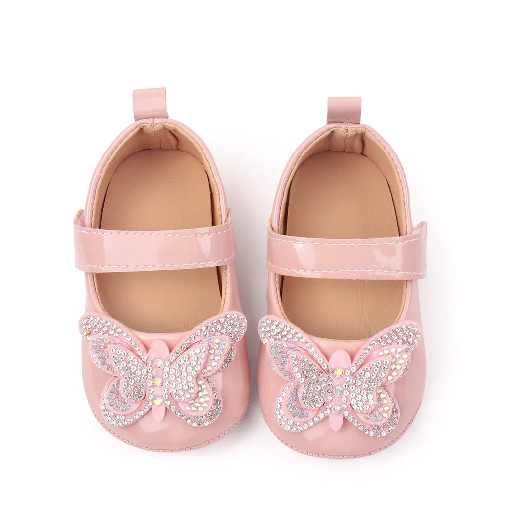 2025 Baby Girls Princess Pre-walking Indoor Outdoor Toddler Shoes With Comfortable TPR Sole and Fashion Design For 0-18M BBW5121