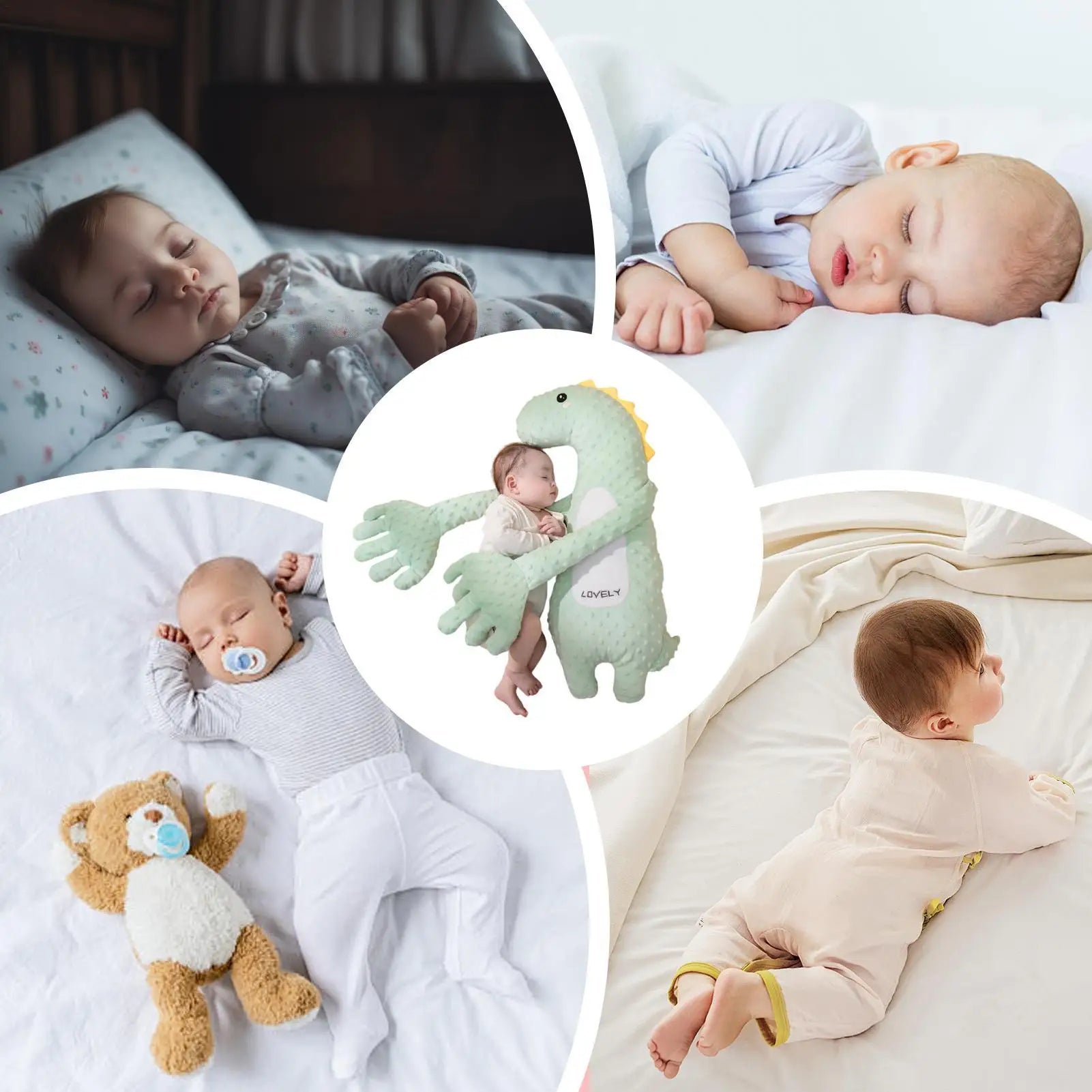 Automatic Soothing Palm Electric Sleep Buddy Soothing Doll with Remote Control 3 Gear Adjustable for Bedroom Indoor Home Baby
