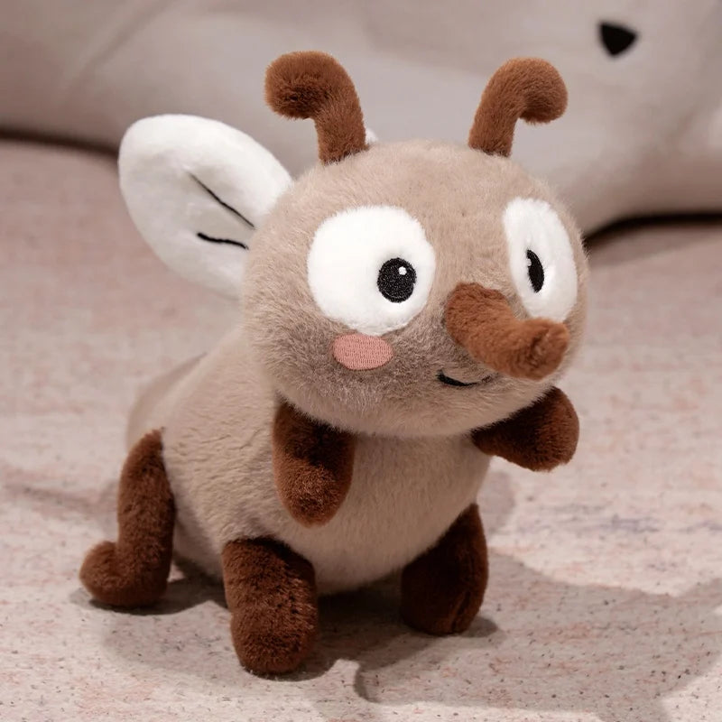 Summer Mosquito Plush Toys 13/20/30cm Cute Stuffed Bugs with Angry Face Fluffy Dolls for Room Decor Children's Birthday Gifts