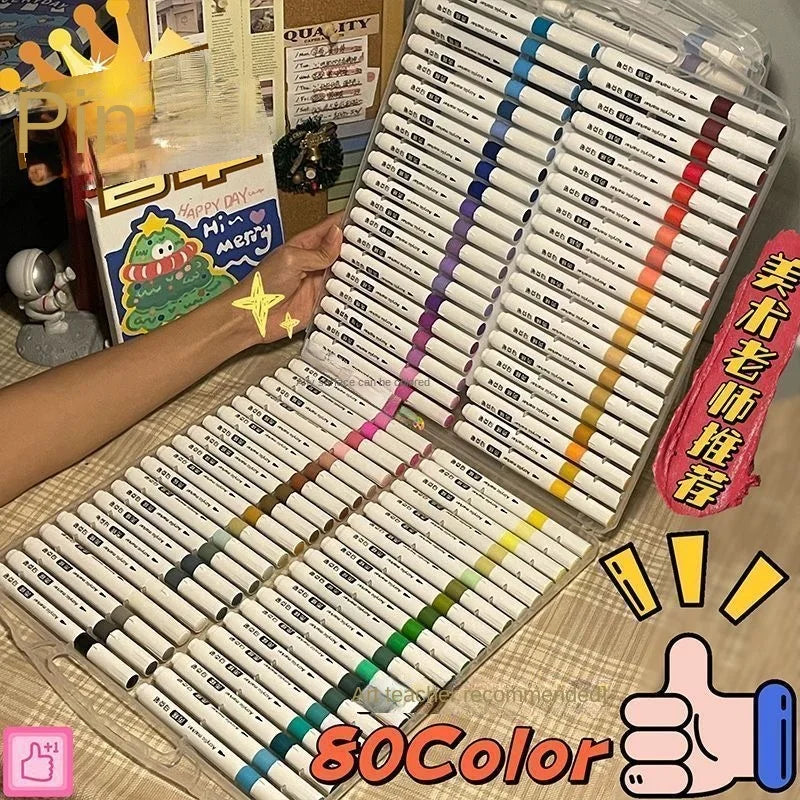 12-80 Colors Acrylic Paint Art Marker Pen DIY Hand Drawn Painting Drawing For Card Ceramic Stone Mug Glass Fabric Clothes Shoes