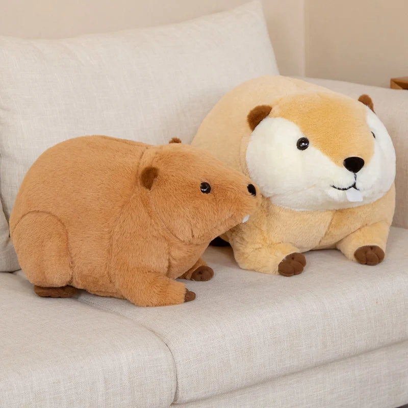 Hot 1pc 45cm/60cm Cute Nutria Peluche Toy Simulation Animal Dolls Kawaii Beaver Plush Pillow Stuffed Soft Birthday Decor Gift
