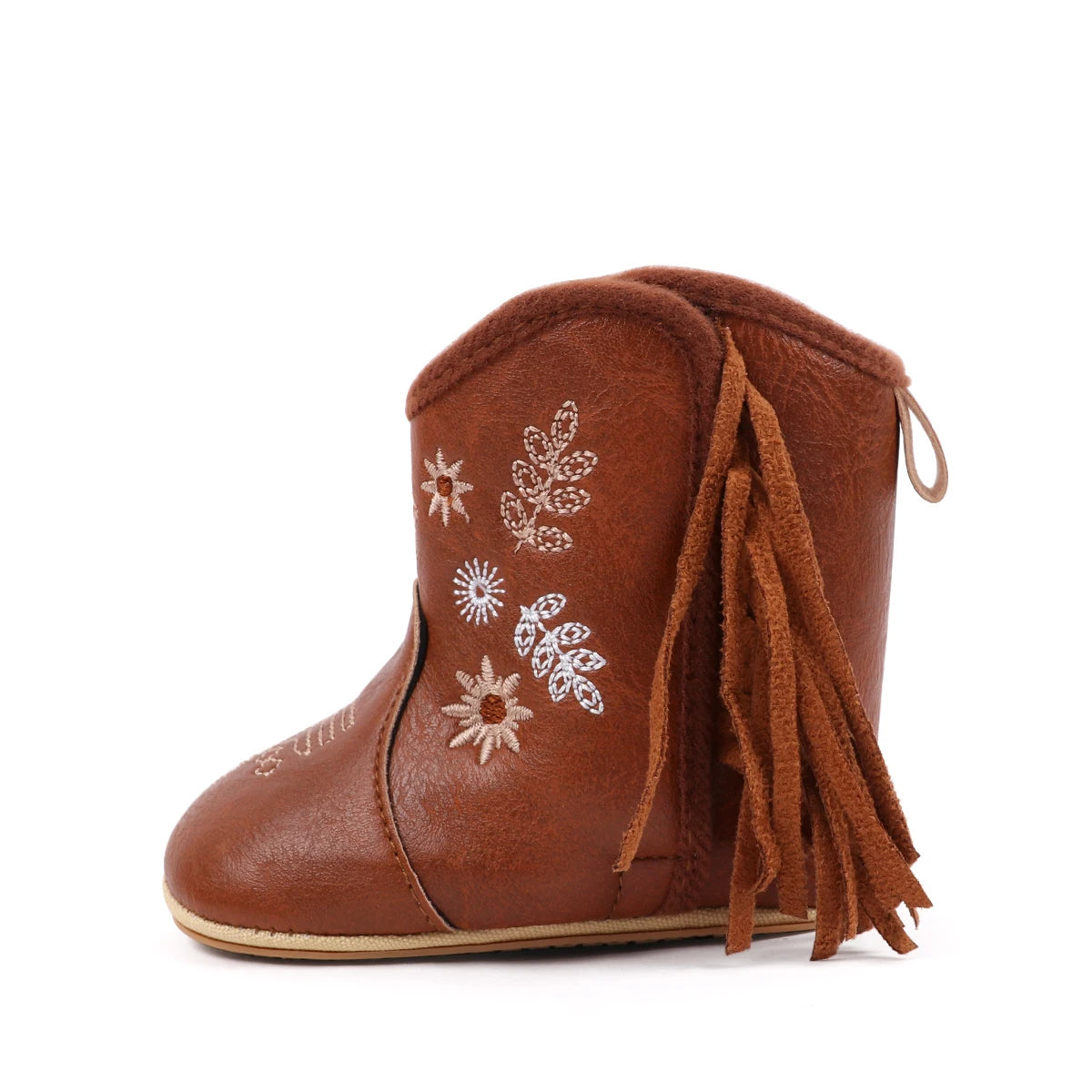 Fashionable And Popular Baby Shoes Western Denim Midsole Boots Autumn And Winter Warm And Anti Slip Casual Walking Shoes