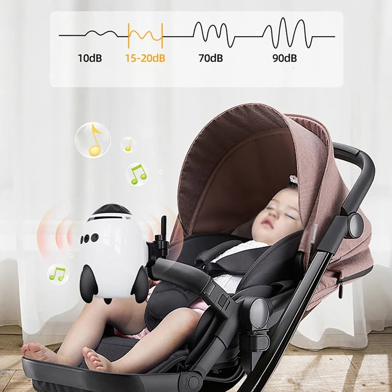 Baby Stroller Rocker Sound Machine Portable White Noise Sleep Aid Vibrating For Baby Soothing Natural Sounds Bluetooth Speaker