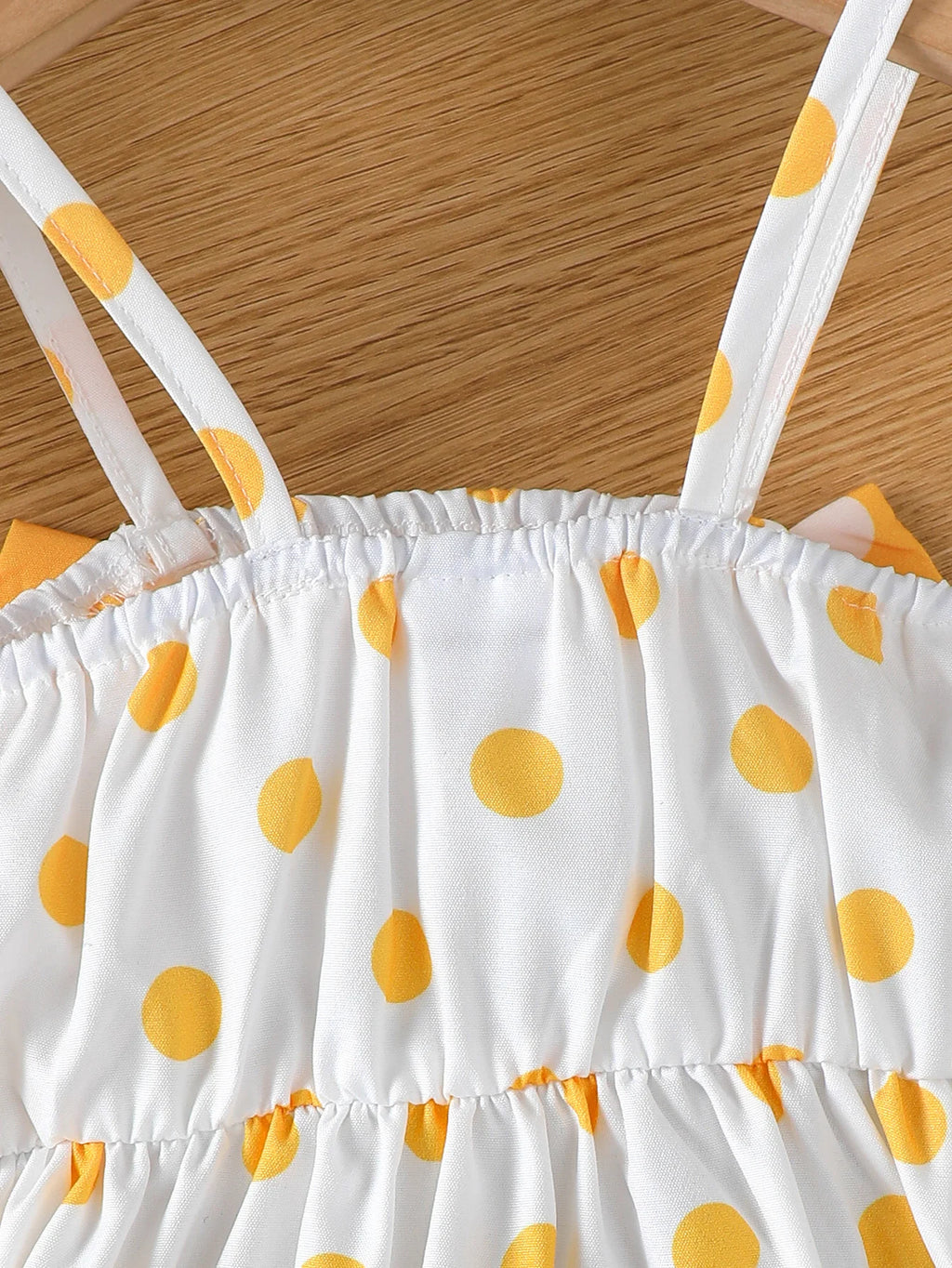 2Pcs/ Baby girl Dress Big Bow Polka Bot Suspender Summer Dress 0-3 Year old Baby Girl Vacation Casual Dress