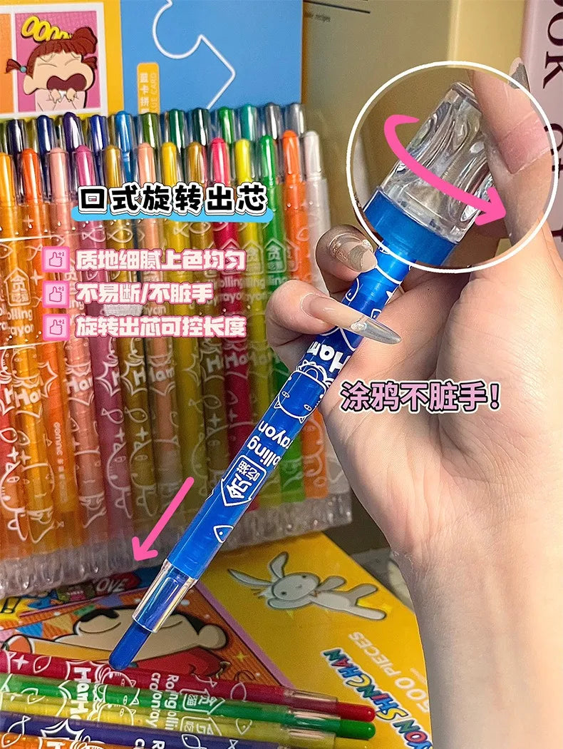 36/12 Pcs Rotate Color Crayola Set Washable Crayons for Kids Bulk Crayons for Arts & Crafts Back To School Art Supplies Crayons