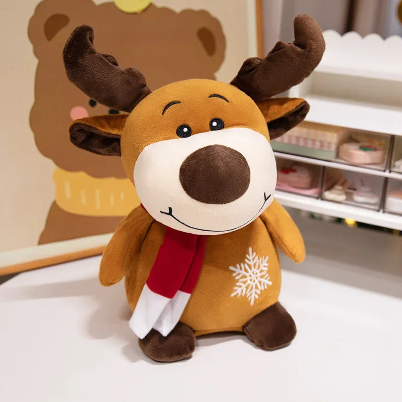 Aurora World Santa Claus Elk Snowman Gingerbread Man Plush Toys Set Model 001 Decorative Christmas Gift For Children