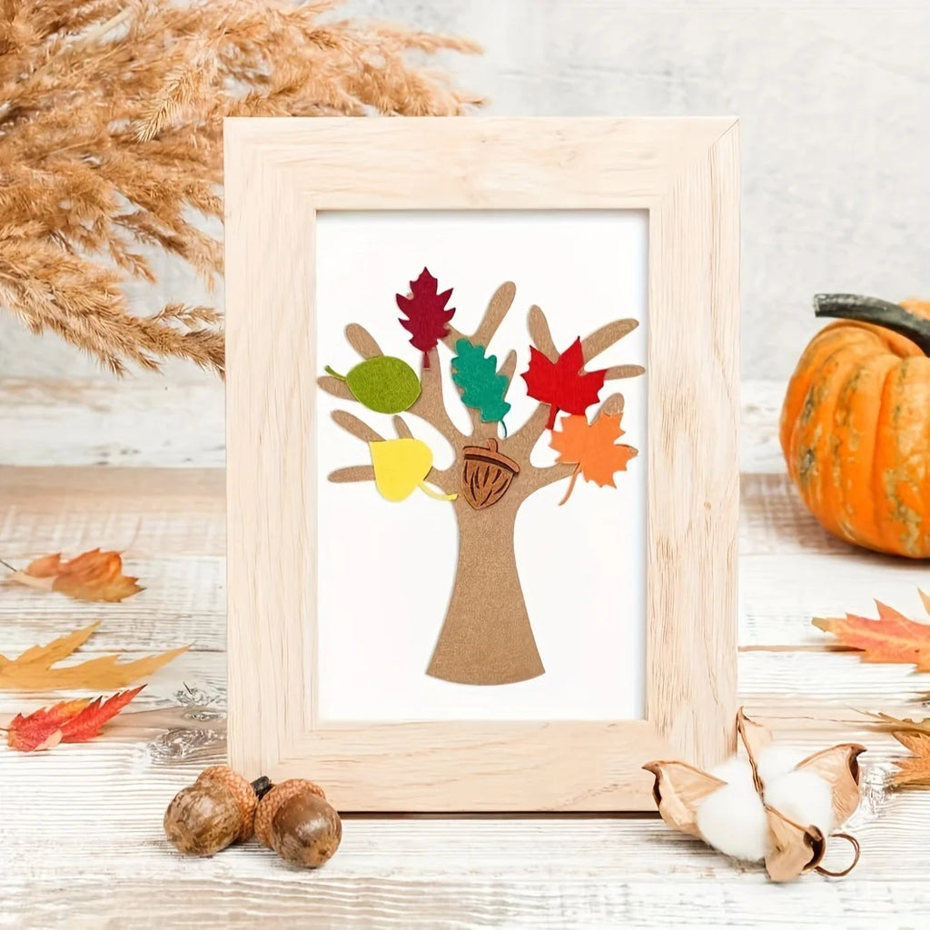 96pcs Classic Felt Tree Craft Kit  DIY Decor for Home Autumn Thanksgiving Party Gift, Tutor Door Wall Hanging Decoration