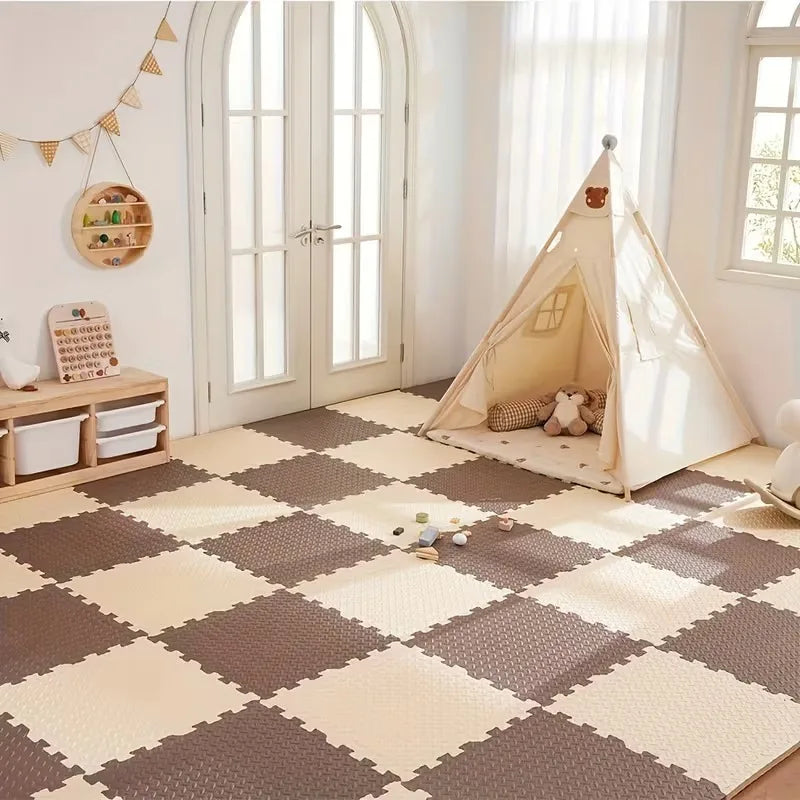 30x30cm EVA Kids Foam Play Mat Thickened Interlocking Puzzle Floor Mat for Crawling Bedroom Home Non Slip Soft Summer Carpet Rug