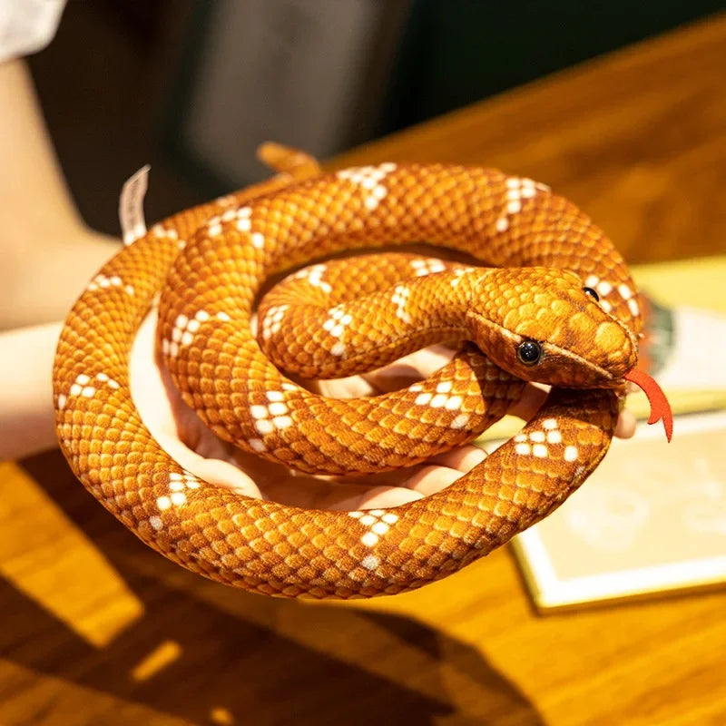 Hot Children's Simulated Snake Plush Toy Prank Play Props Creative Cartoon Doll Boy Gift Soft Fabric Home Garden Decor