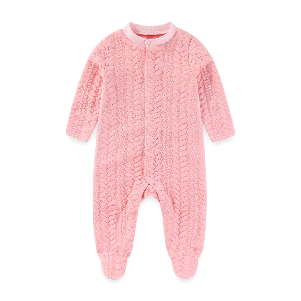 1-Piece Solid Color Baby Unisex Rompers Fall Winter Newborn Boy Girl Jumpsuits 3-24 Months Infant Outdoor Clothes