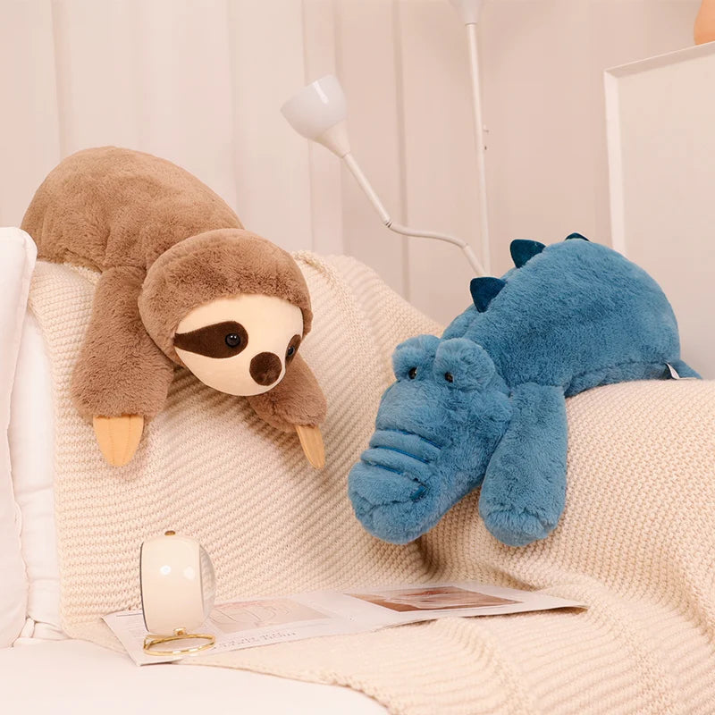 Nice Cute High Quality Forest Animal Plush Doll Pillow Soft Long-arm Raccoon Crocodile Sloth Fox Toy Home Decor Accompany Gift