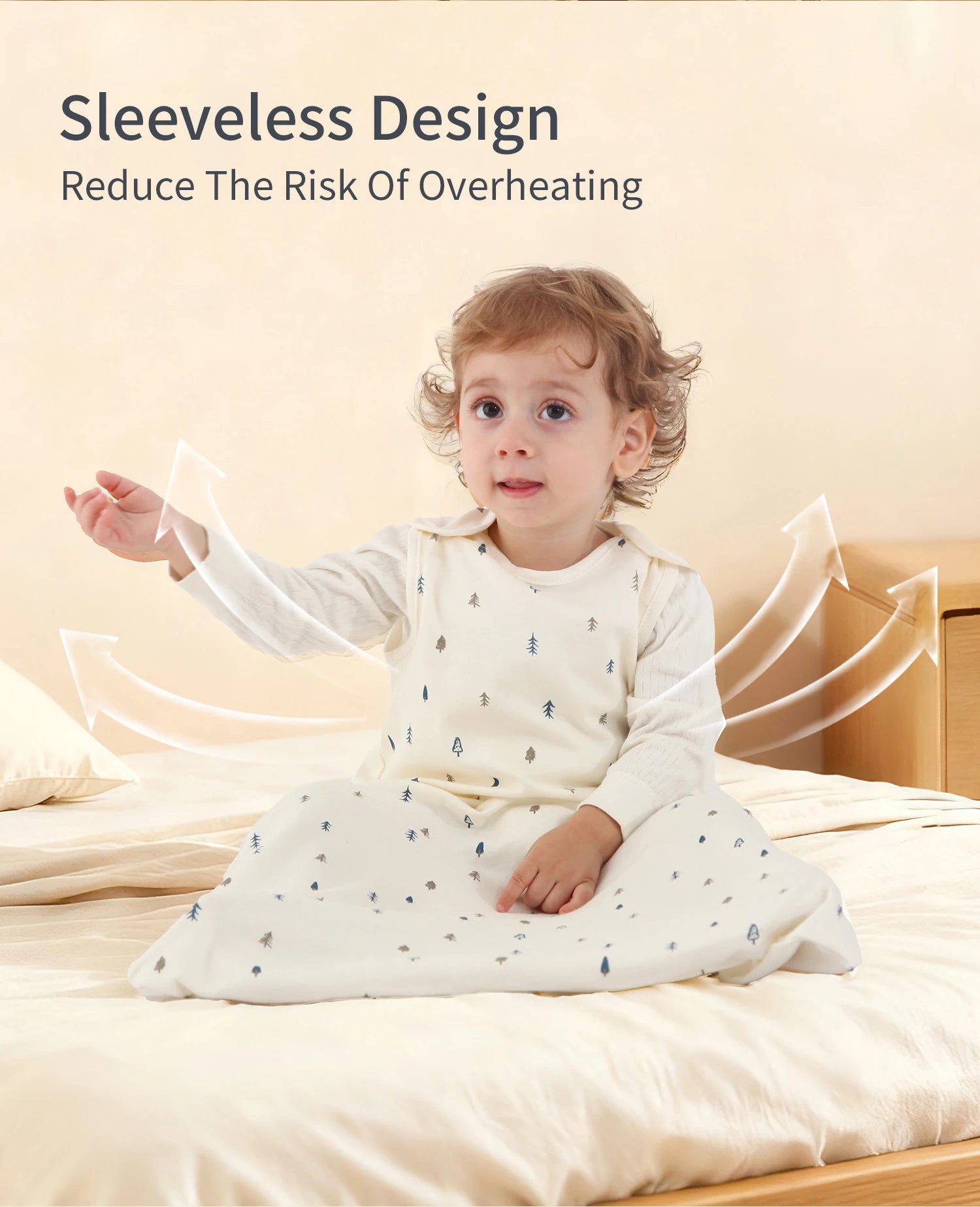 New Sleeveless 100% Cotton Vest Baby Sleeping Bag Thin Breathable Pajamas Anti-Kicking Cocoon for Newborn Envelope Sleep Sack