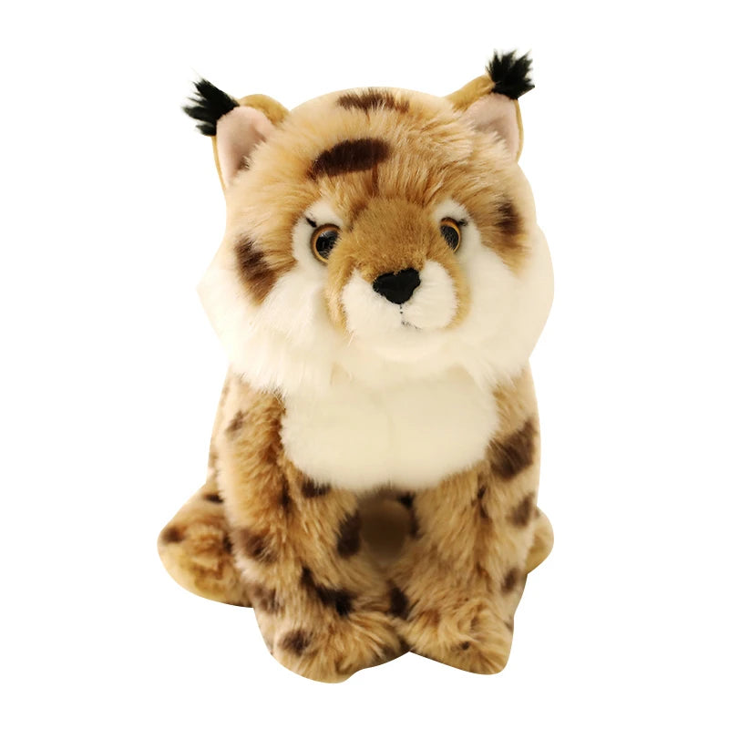 25CM Anime Yellow Leopard Plush Toy Ultra-Soft Simulated Animal Cute Wildlife Doll Lifelike Collectible Kids Gift