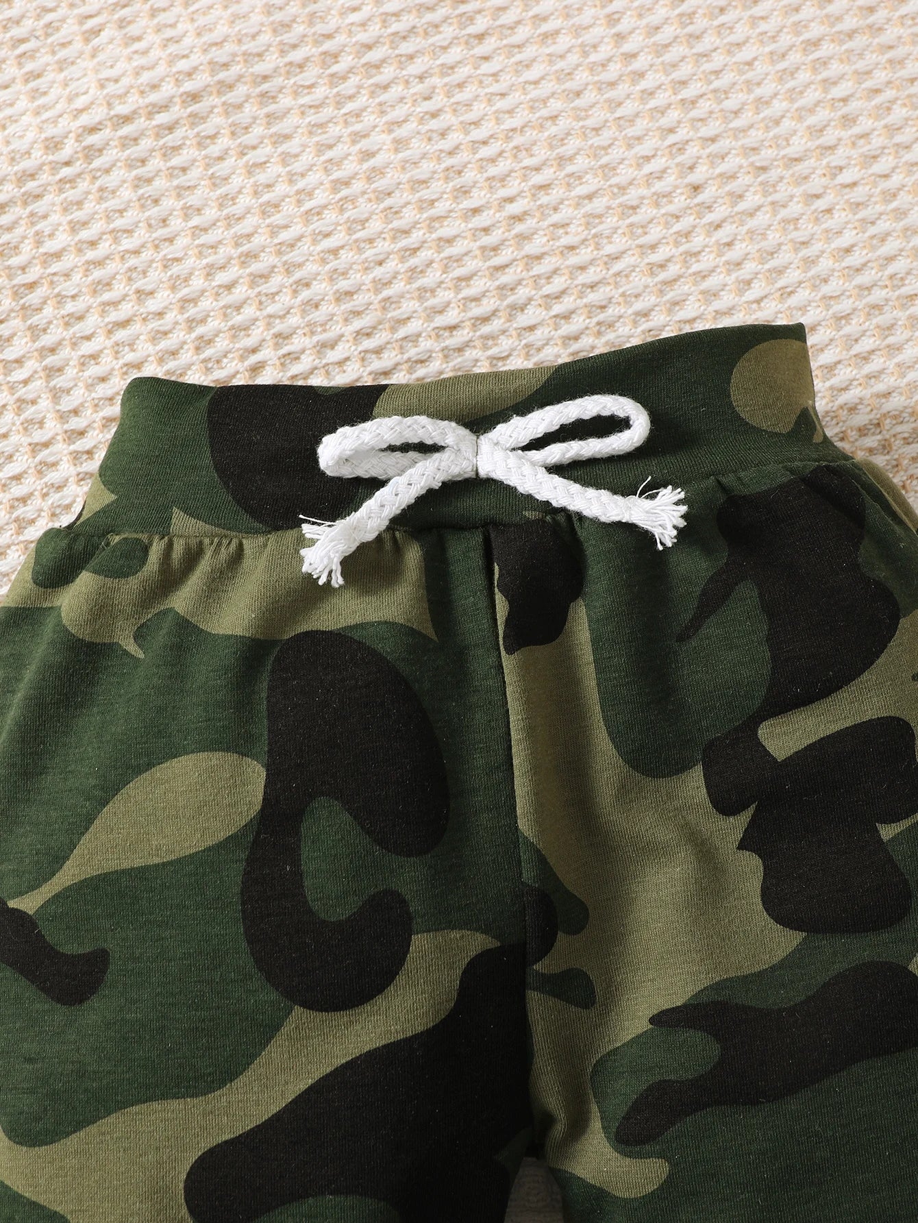 Newborn Baby Boy Set Letter Printed Short Sleeve Camouflage Printed Long Sleeve and Hat 3Pcs/Set for 0-18 Months Boys Summer Set