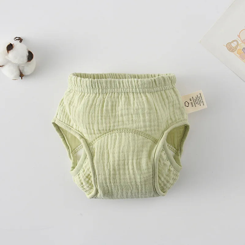 Breathable Baby Training Pants Waterproof Diapers Cotton Gauze Washable Nappies 8 Layer TPU