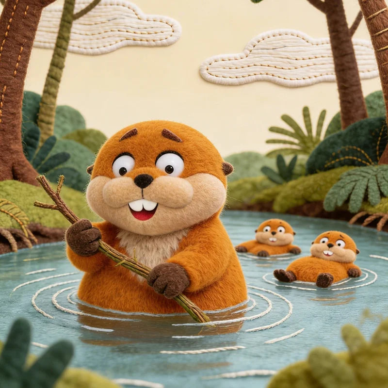 Nice Anime Hoppers Plush Cute King Georges Tom Lizard Plush Soft Stuffed Animal Beaver Plushie Doll Toy Birthday Gift For Kid