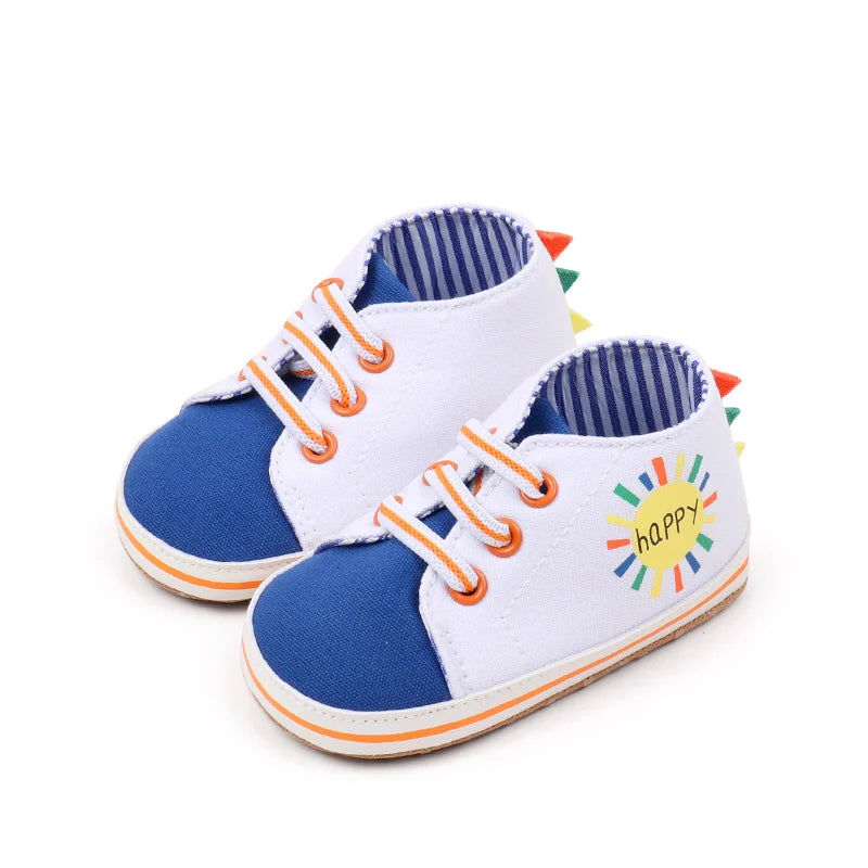 Hoting Selling Spring and Autumn Baby Boys and Girls Canvas TPR Anti Slip Cute Cartoon Printing High Quaity Soft Cotton