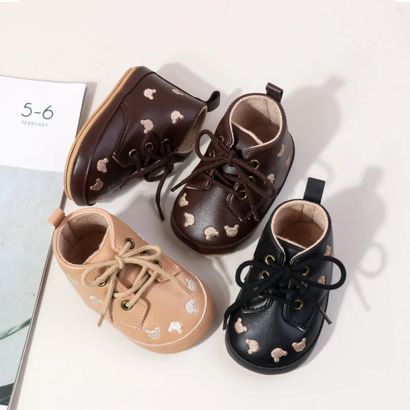 2025 Cartoon Embroidery Baby Girl Boy Fashion Non-slip Shoes Spring Autumn High Quality Newborn Infant Toddler Casual Shoes