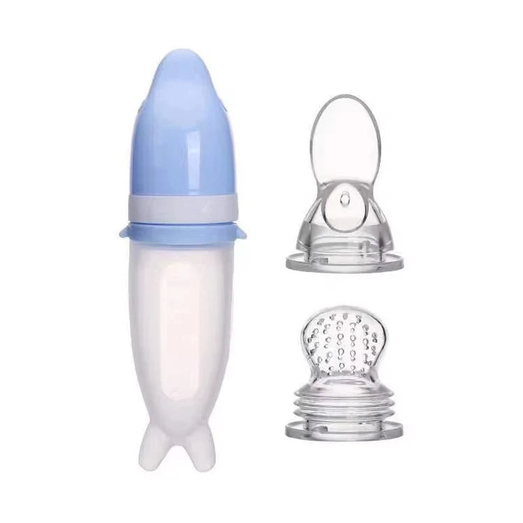 Baby Feeding Bottle Dolphin Silicone Rice Cereal Spoon Newborn Tableware Baby Goods Feeding Spoon Infant Utensils