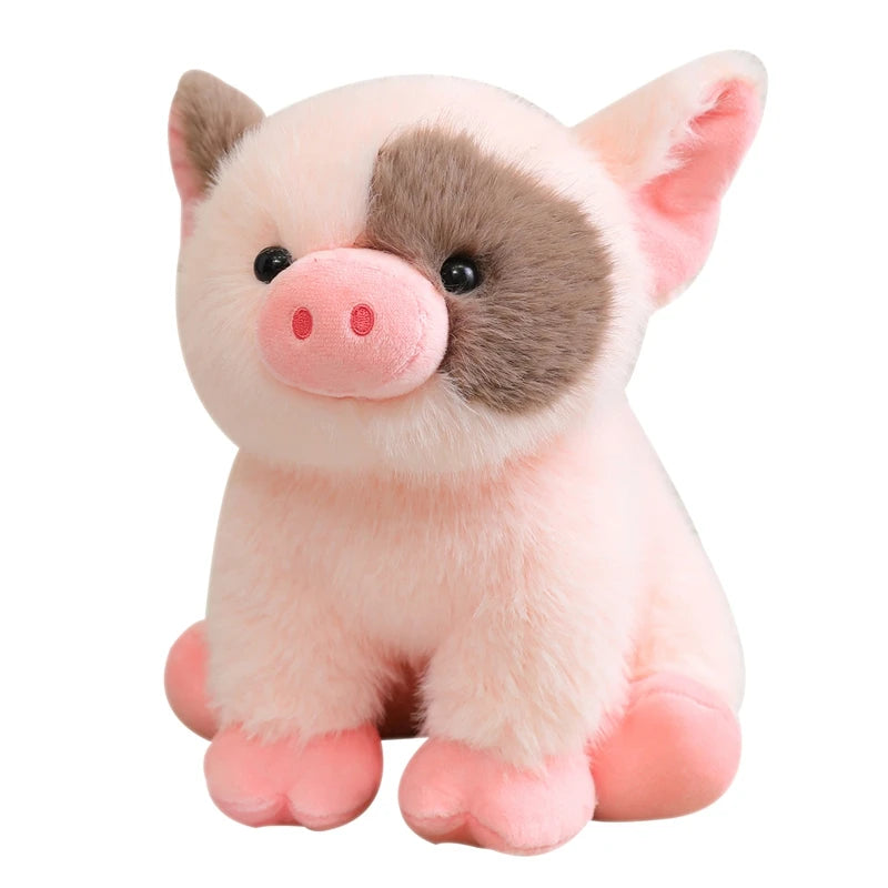 Cute Sitting Animals miniature fragrant pig Cat Soft Plush Dolls Stuffed Lifelike piglet Plushie Baby Toys Gifts For Children
