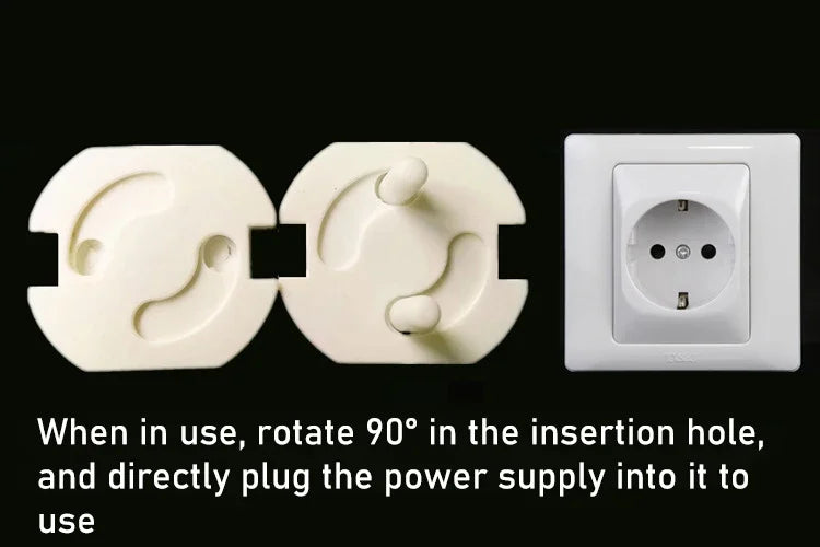 EU Power Socket Electrical Outlet Baby Kids Child Safety Guard Protection Anti Electric Shock Plugs Protector Rotate Cover