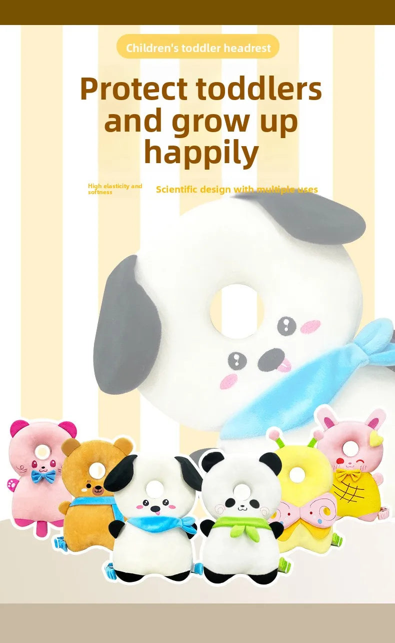 Newborn Headrest Security Pillows Backpack Toddler Baby Head Fall Protection Pad Cushion Cartoon Soft Security Pillows Backpack