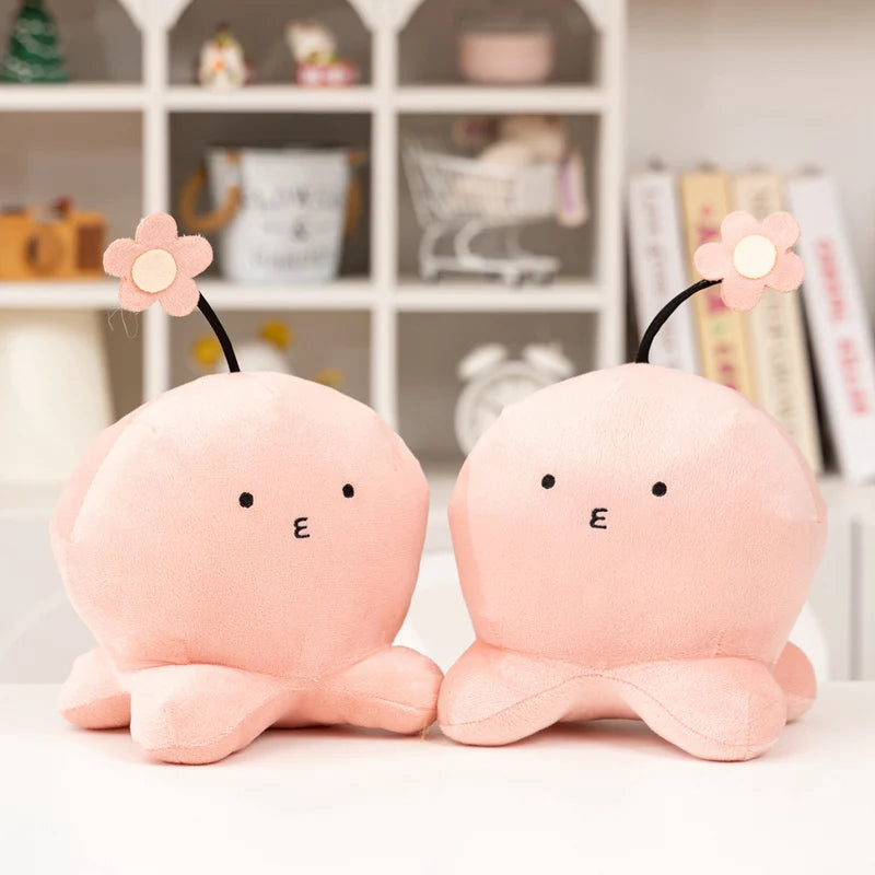 Nice Hot Kawaii Takopi's Original Sin Plush Toy With Flower Pink Octopus Stuffed Doll Soft Anime Plushie Kids Birthday Xmas Gift